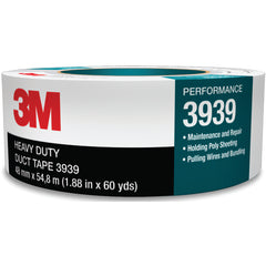 3M Heavy Duty Duct Tape 3939 Silver 48 mm × 54.8 m 9.0 mil Individually Wrapped Conveniently Packaged - Industrial Tool & Supply
