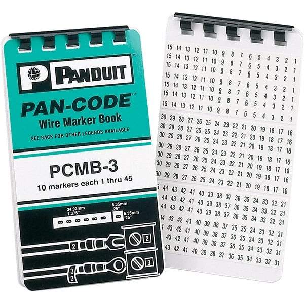 Panduit - Wire Marker Books & Pens Wire Marker Type: Book Ink Color: Black - Industrial Tool & Supply