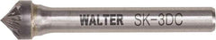 WALTER Surface Technologies - 3/8" Cut Diam, 1/4" Shank Diam, Cone Head Double Cut Burr - Tungsten Carbide, 0.2" LOC, 4-1/2" OAL - Industrial Tool & Supply