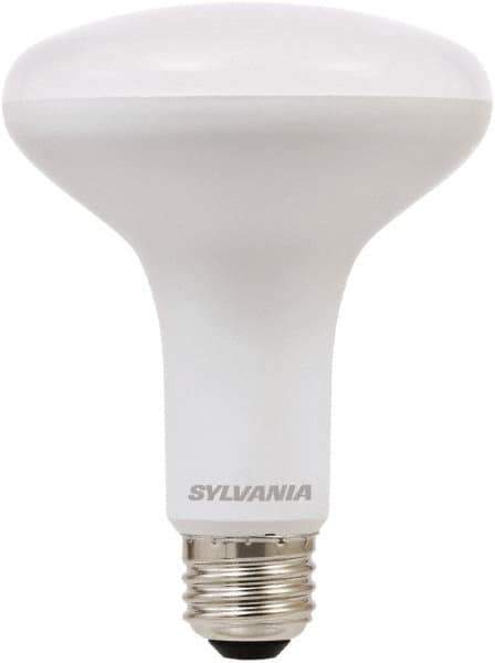 SYLVANIA - 9 Watt LED Flood/Spot Medium Screw Lamp - 2,700°K Color Temp, 650 Lumens, Dimmable, Shatter Resistant, BR30, 11,000 hr Avg Life - Industrial Tool & Supply