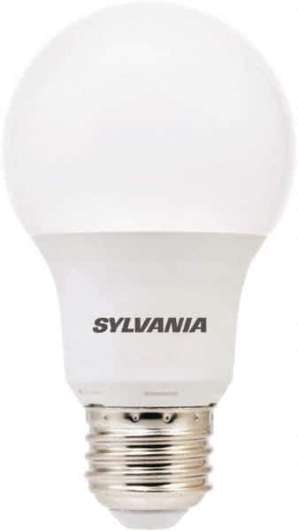 SYLVANIA - 6 Watt LED Residential/Office Medium Screw Lamp - 2,700°K Color Temp, 450 Lumens, Shatter Resistant, A19, 11,000 hr Avg Life - Industrial Tool & Supply