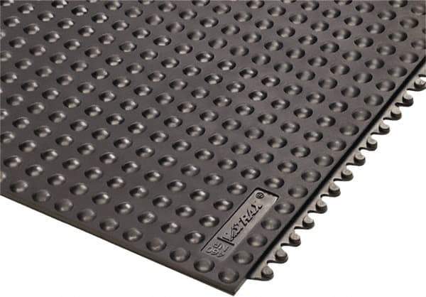 Notrax - 3' Long x 3' Wide x 5/8" Thick, Anti-Fatigue Modular Matting Tiles - 4 Interlocking Sides, Black, For Dry Areas, Series 460 - Industrial Tool & Supply