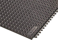 Notrax - 3' Long x 3' Wide x 5/8" Thick, Anti-Fatigue Modular Matting Tiles - 4 Interlocking Sides, Black, For Dry Areas, Series 460 - Industrial Tool & Supply