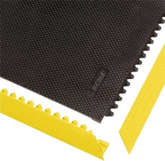 Notrax - 3' Long x 2" Wide x 1/2" Thick, Anti-Fatigue Modular Matting Tiles - Female, 4 Interlocking Sides, Yellow, For Dry Areas, Series 041 - Industrial Tool & Supply