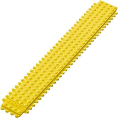 Notrax - 3' Long x 3" Wide x 5/8" Thick, Anti-Fatigue Modular Matting Tiles - Male, 4 Interlocking Sides, Yellow, For Dry Areas, Series 469 - Industrial Tool & Supply
