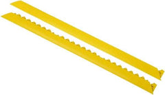 Notrax - 3' Long x 2" Wide x 5/8" Thick, Anti-Fatigue Modular Matting Tiles - Male, 4 Interlocking Sides, Yellow, For Dry Areas, Series 461 - Industrial Tool & Supply