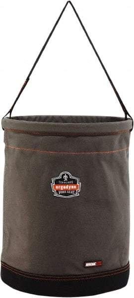 Ergodyne - 1 Pocket Gray Canvas Tool Bucket - 16" Wide x 16" Deep x 20" High - Industrial Tool & Supply