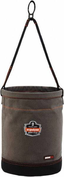 Ergodyne - 1 Pocket Gray Canvas Tool Bucket - 12-1/2" Wide x 12-1/2" Deep x 17" High - Industrial Tool & Supply