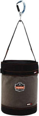 Ergodyne - 1 Pocket Gray & Black Canvas Tool Bucket - 12-1/2" Wide x 12-1/2" Deep x 17" High - Industrial Tool & Supply