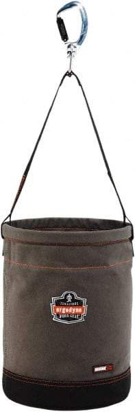 Ergodyne - 1 Pocket Gray Canvas Tool Bucket - 12-1/2" Wide x 12-1/2" Deep x 17" High - Industrial Tool & Supply