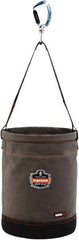 Ergodyne - 1 Pocket Gray Canvas Tool Bucket - 12-1/2" Wide x 12-1/2" Deep x 17" High - Industrial Tool & Supply