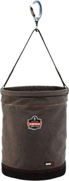 Ergodyne - 1 Pocket Gray Canvas Tool Bucket - 16" Wide x 16" Deep x 20" High - Industrial Tool & Supply