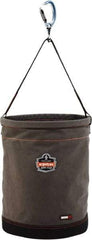 Ergodyne - 1 Pocket Gray Canvas Tool Bucket - 16" Wide x 16" Deep x 20" High - Industrial Tool & Supply