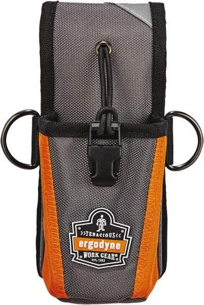 Ergodyne - Radio Holster with 1 Pocket - Ballistic Polyester, Gray - Industrial Tool & Supply