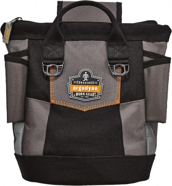 Ergodyne - General Purpose Holster with 10 Pockets - Ballistic Polyester, Gray, 11-1/2" Wide x 13" High x 6" Deep - Industrial Tool & Supply