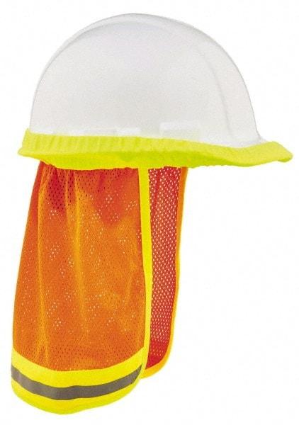 Ergodyne - Size 32", High Visibility Elastic Neck Protector - Orange Solid & Stripes Pattern, Polyester - Industrial Tool & Supply