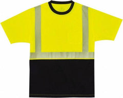 Ergodyne - Size 4XL, Lime/Black, High Visibility, Short Sleeve T-Pocket, - 54 to 58" Chest, 1 Pocket, Polyester - Industrial Tool & Supply