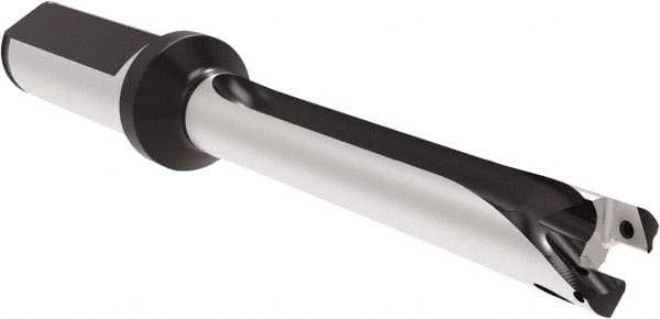 Allied Machine and Engineering - Series 14, 14 to 14.99mm Diam, 20mm Diam Straight Shank with Flange, Straight Flute Spade Drill - 149.9mm Max Depth, 229.8mm OAL, Long Length, Through Coolant - Industrial Tool & Supply