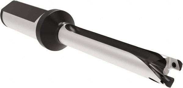 Allied Machine and Engineering - Series 12, 12 to 12.99mm Diam, 3/4" Diam Straight Shank with Flange, Straight Flute Spade Drill - 3-19/32" Max Depth, 6-3/4" OAL, Standard Length, Through Coolant - Industrial Tool & Supply