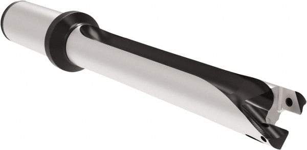 Allied Machine and Engineering - Series 22, 22 to 23.99mm Diam, 1" Diam Straight Shank with Flange, Straight Flute Spade Drill - 6-39/64" Max Depth, 10-5/16" OAL, Standard Length, Through Coolant - Industrial Tool & Supply