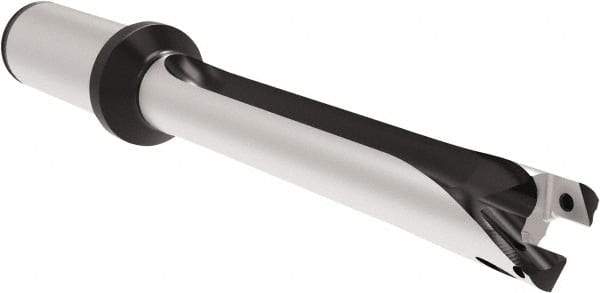 Allied Machine and Engineering - Series 20, 20 to 21.99mm Diam, 25mm Diam Straight Shank with Flange, Straight Flute Spade Drill - 153.9mm Max Depth, 246.9mm OAL, Standard Length, Through Coolant - Industrial Tool & Supply