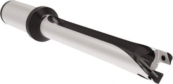 Allied Machine and Engineering - Series 20, 20 to 21.99mm Diam, 1" Diam Straight Shank with Flange, Straight Flute Spade Drill - 8-21/32" Max Depth, 12.4" OAL, Long Length, Through Coolant - Industrial Tool & Supply