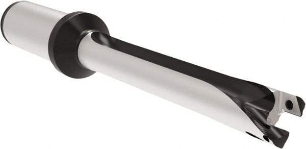 Allied Machine and Engineering - Series 18, 18 to 19.99mm Diam, 1" Diam Straight Shank with Flange, Straight Flute Spade Drill - 7-7/8" Max Depth, 11-19/32" OAL, Long Length, Through Coolant - Industrial Tool & Supply