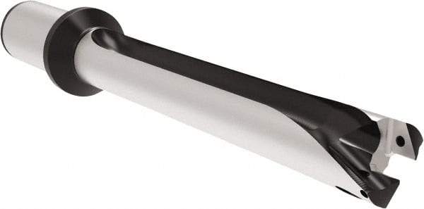 Allied Machine and Engineering - Series 32, 32 to 35mm Diam, 1-1/2" Diam Straight Shank with Flange, Straight Flute Spade Drill - 9-41/64" Max Depth, 14.5689" OAL, Standard Length, Through Coolant - Industrial Tool & Supply