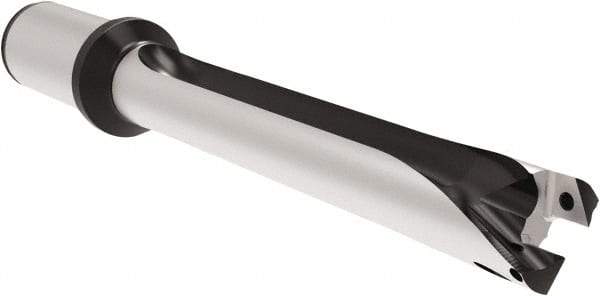 Allied Machine and Engineering - Series 26, 26 to 28.99mm Diam, 1-1/4" Diam Straight Shank with Flange, Straight Flute Spade Drill - 7-63/64" Max Depth, 9.544" Body Length, 12" OAL, Standard Length, Through Coolant - Industrial Tool & Supply