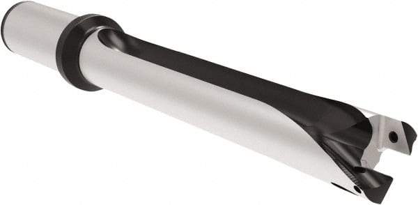 Allied Machine and Engineering - Series 24, 24 to 25.99mm Diam, 25mm Diam Straight Shank with Flange, Straight Flute Spade Drill - 259.9mm Max Depth, 354.7mm OAL, Long Length, Through Coolant - Industrial Tool & Supply