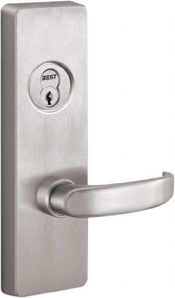 Stanley - Satin Stainless Steel Finish, Steel Lever Trim - Right Hand, For Exit Devices - Industrial Tool & Supply