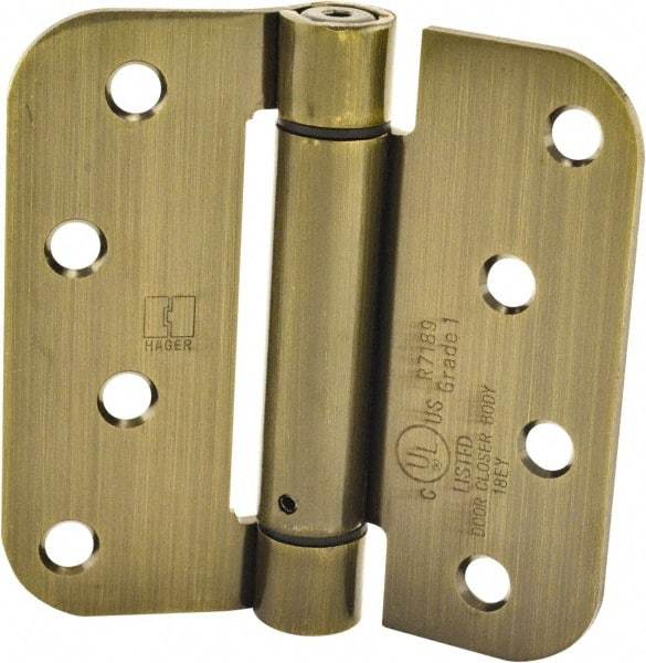 Hager - Specialty Hinges   Type: Self Closing Hinge    Length (Inch): 4 - Industrial Tool & Supply