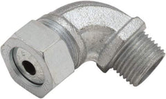 Hubbell-Raco - 1/2" Trade, Malleable Iron Angled Liquidtight Conduit Connector - Industrial Tool & Supply