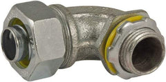 Hubbell-Raco - 1/2" Trade, Steel & Malleable Iron Angled Liquidtight Conduit Connector - Industrial Tool & Supply