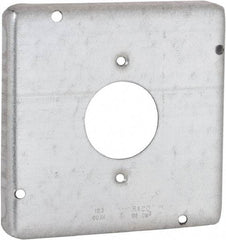 Hubbell-Raco - Electrical Outlet Box Steel Cover - Includes Mounting Hardware - Industrial Tool & Supply