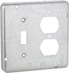 Hubbell-Raco - Electrical Outlet Box Steel Cover - Includes Mounting Hardware - Industrial Tool & Supply