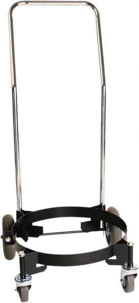 Guardair - 130 Lb Load Capacity, 30 Gal Drum Dolly - 22.13" Wide x 35-22/25" High, 4 Steel Wheels - Industrial Tool & Supply