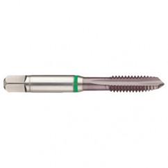 M2x0.40 6H 3-Flute Cobalt Green Ring Spiral Point Plug Tap-TiCN - Industrial Tool & Supply