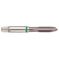 M2x0.40 6H 3-Flute Cobalt Green Ring Spiral Point Plug Tap-TiCN - Industrial Tool & Supply