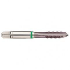 M20x2.5 6H 4-Flute Cobalt Green Ring Spiral Point Plug Tap-TiCN - Industrial Tool & Supply