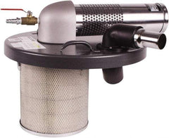 Guardair - Air Powered Wet/Dry Drum Vacuum Head - 20' Hose Length, 1-1/2" Vacuum Hose Fitting, 105" Water Lift, Use with 1-1/2" Hoses - Industrial Tool & Supply