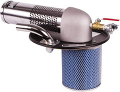 Guardair - Air Powered Wet/Dry Drum Vacuum Head - 20' Hose Length, 1-1/2" Vacuum Hose Fitting, 213" Water Lift, Use with 1-1/2" Hoses - Industrial Tool & Supply