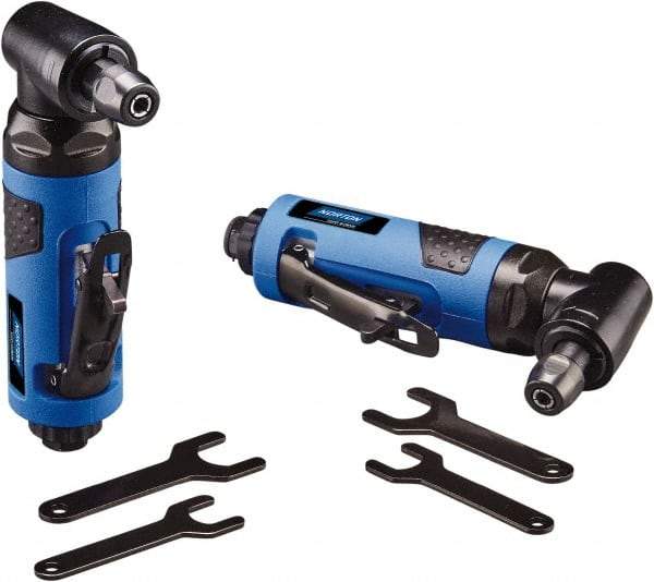 Norton - 2" Max Disc, 22,000 RPM, Pneumatic Handheld Disc Sander - 1/4" Inlet, 0.45 hp, 90 psi - Industrial Tool & Supply