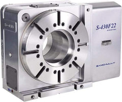 Samchully - 1 Spindle, 432mm Horizontal & Vertical Rotary Table - 500 kg (1100 Lb) Max Horiz Load, 283mm Centerline Height, 194mm Through Hole - Industrial Tool & Supply