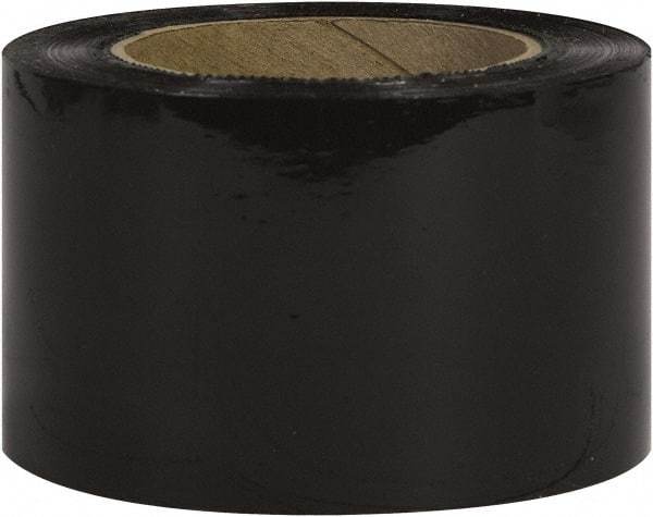 Made in USA - 3" x 1,000' 80 Gauge Black Bunding Stretch Film - Industrial Tool & Supply