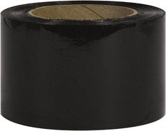 Made in USA - 3" x 1,000' 80 Gauge Black Bunding Stretch Film - Industrial Tool & Supply