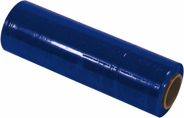 Made in USA - 18" x 1,500' 80 Gauge Blue Cast Hand Stretch Film - Industrial Tool & Supply