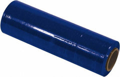 Made in USA - 18" x 1,500' 80 Gauge Blue Cast Hand Stretch Film - Industrial Tool & Supply