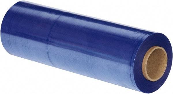 Made in USA - 18" x 1,500' 100 Gauge Blue UVI Hand Stretch Film - Industrial Tool & Supply