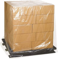 Made in USA - 40" Long x 48" Wide x 100" High Pallet Cover - Clear, Case, 100 Piece - Industrial Tool & Supply